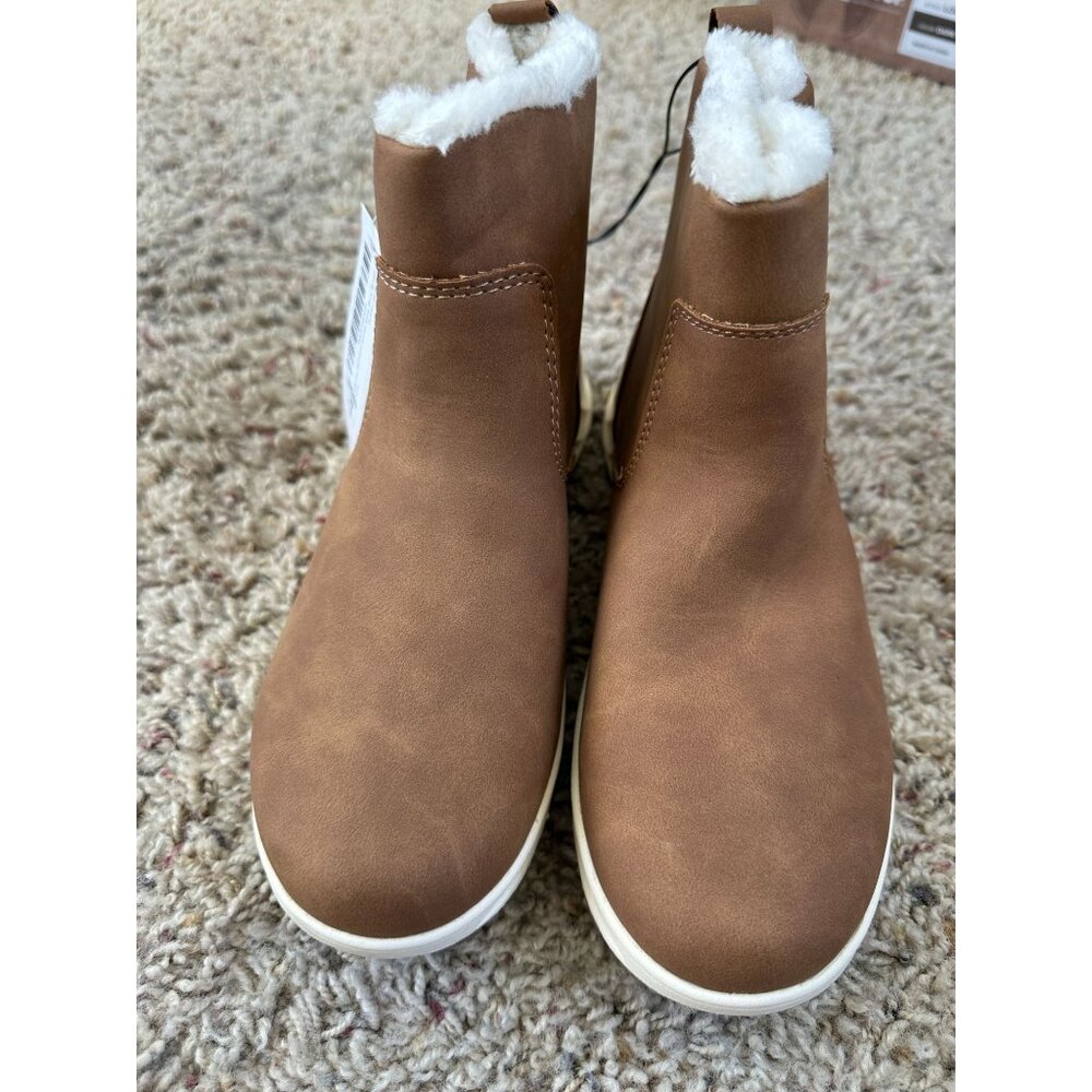 Khombu Womens Sienna Snow Boots 7 Brown Faux Fur Lining Slip-On Zipper Waterproo - Picture 3 of 6